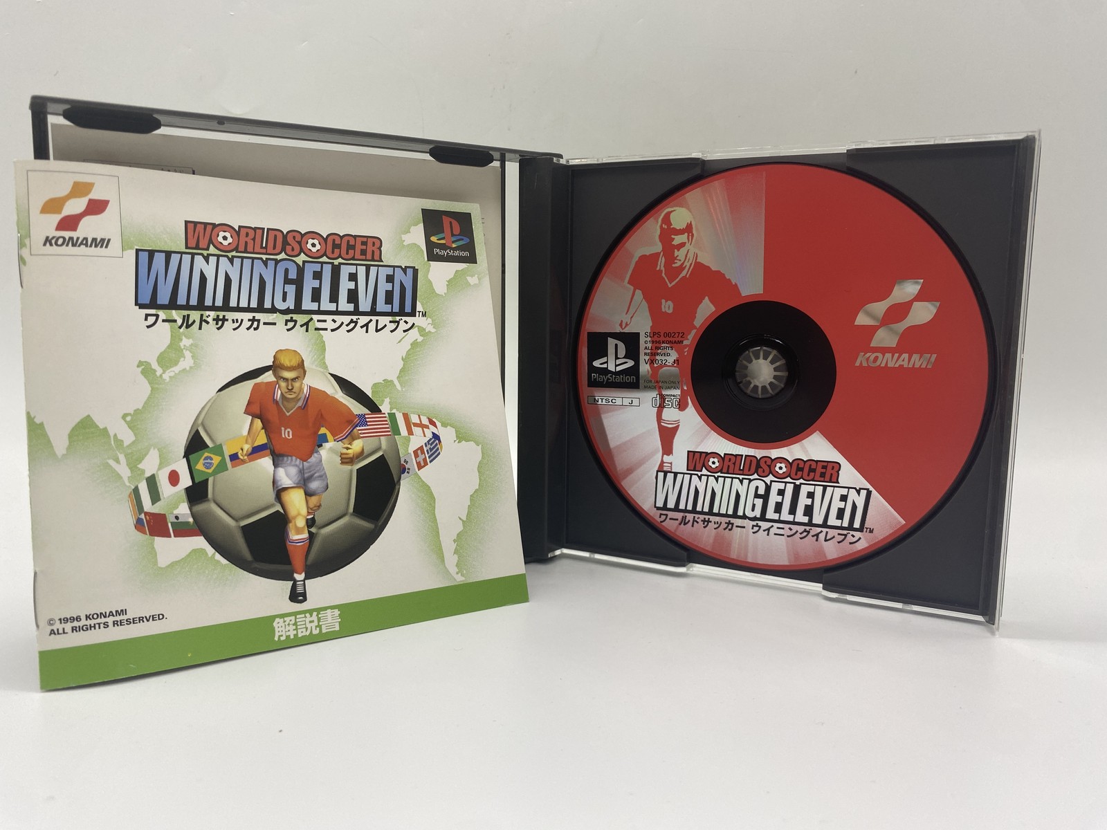 PlayStation 1 PS1 Console w/ WINNING ELEVEN 97 3 series 5 set SCPH-7000 JP Ver.