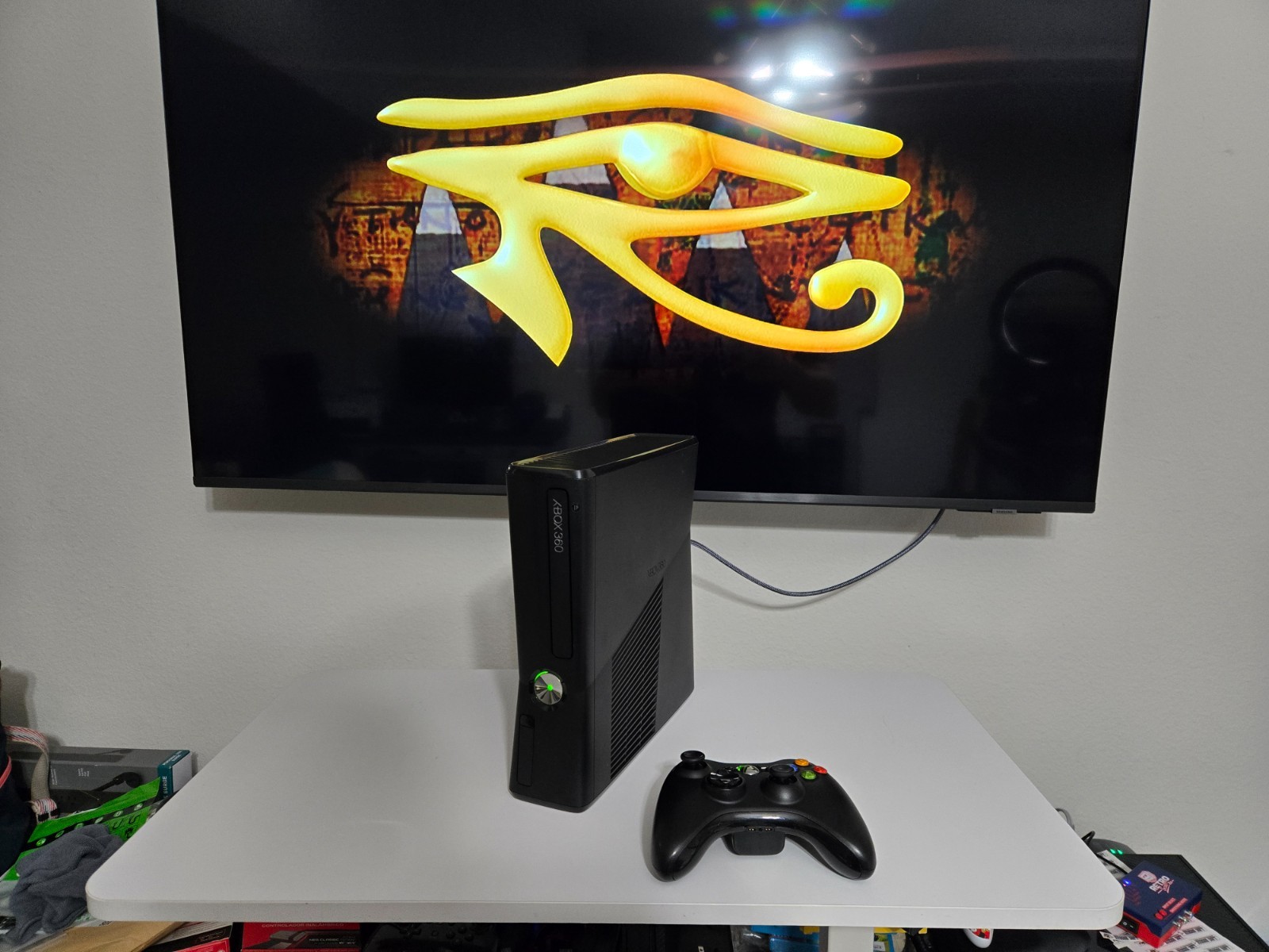 Xbox 360 S Slim Glossy Black Console 320GB HDD w/ Controller Renewed