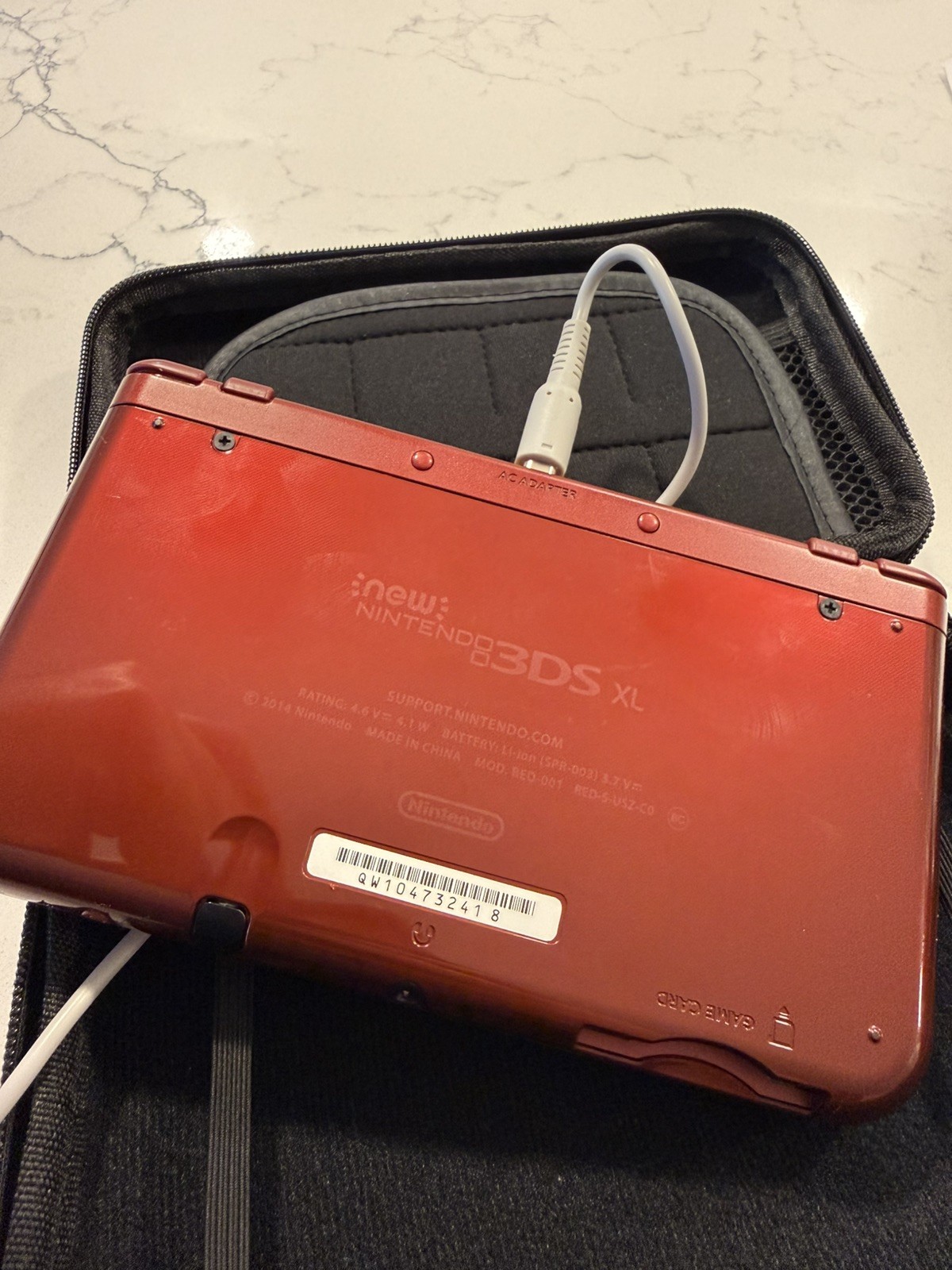 New Nintendo 3DS XL System – Red -Top IPS with charger and case