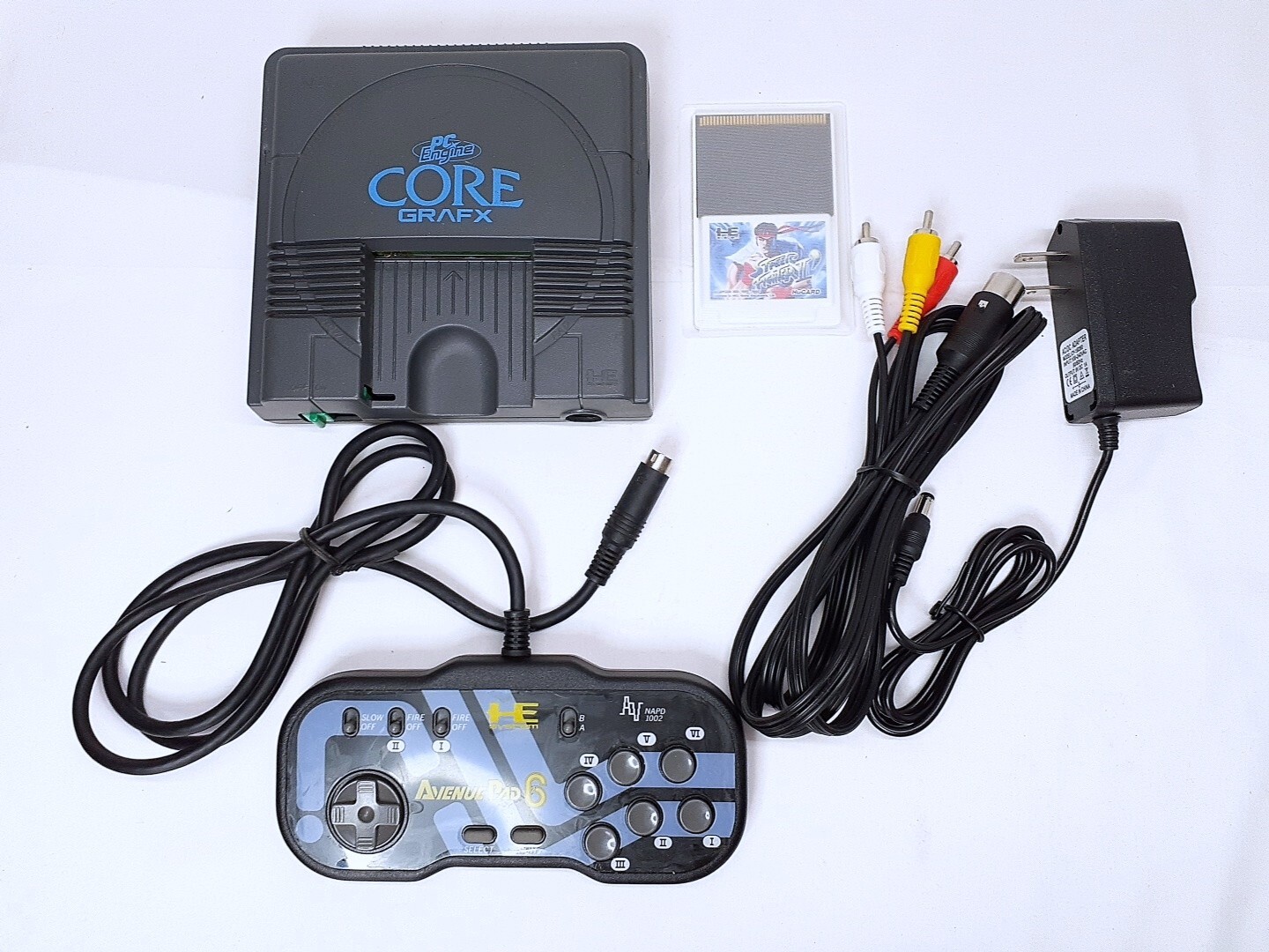 PC Engine CORE GRAFX console 6Button Controller Street Fighter II’ NTSC-J Tested
