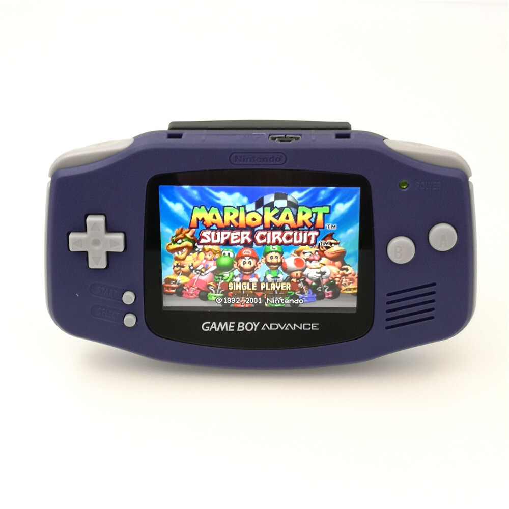 Blue Game Boy Advance with iPS Backlight Backlit LCD MOD GBA Console