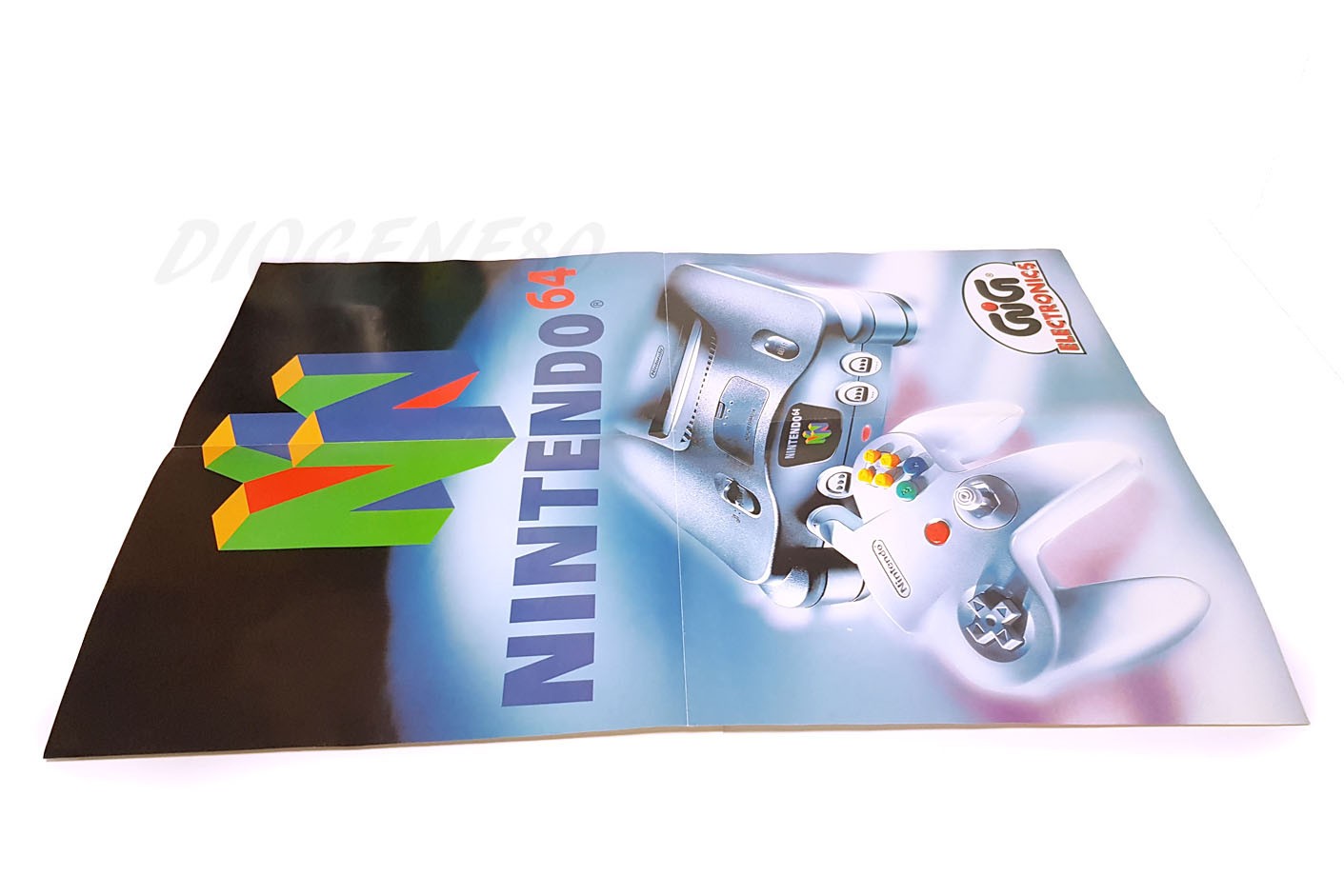 VINTAGE 90S NINTENDO 64 STORE DISPLAY POSTER BANNER GIG ELECTRONICS