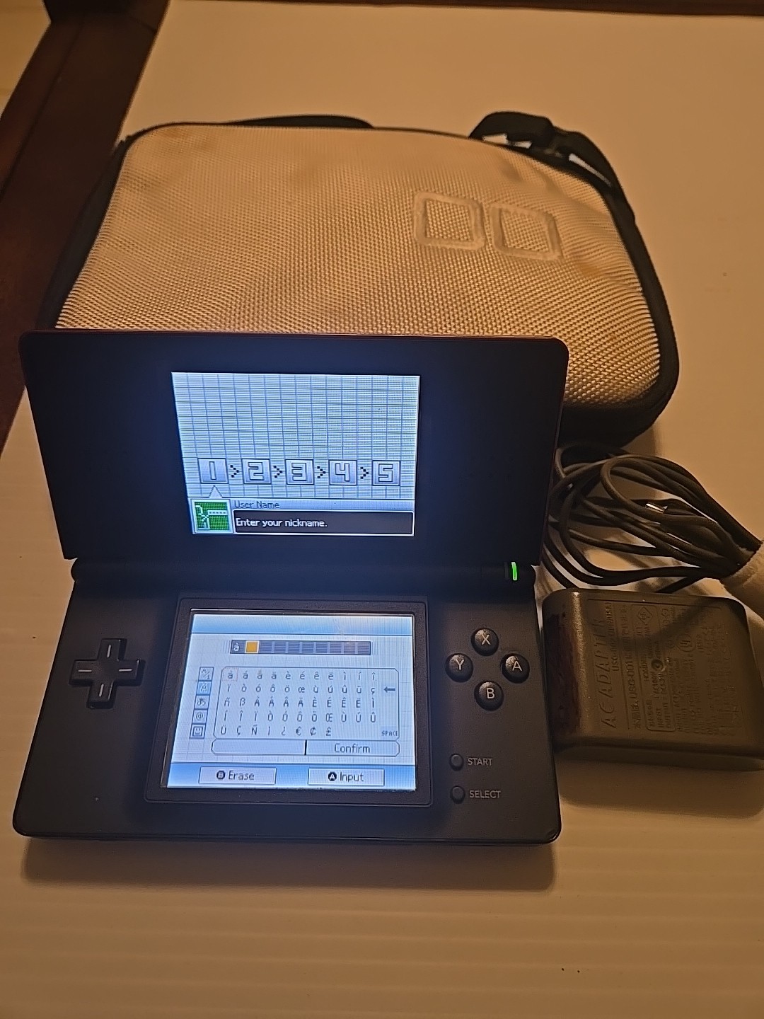 Nintendo DS Lite Crimson Handheld System – Red/Black, Case, Charger