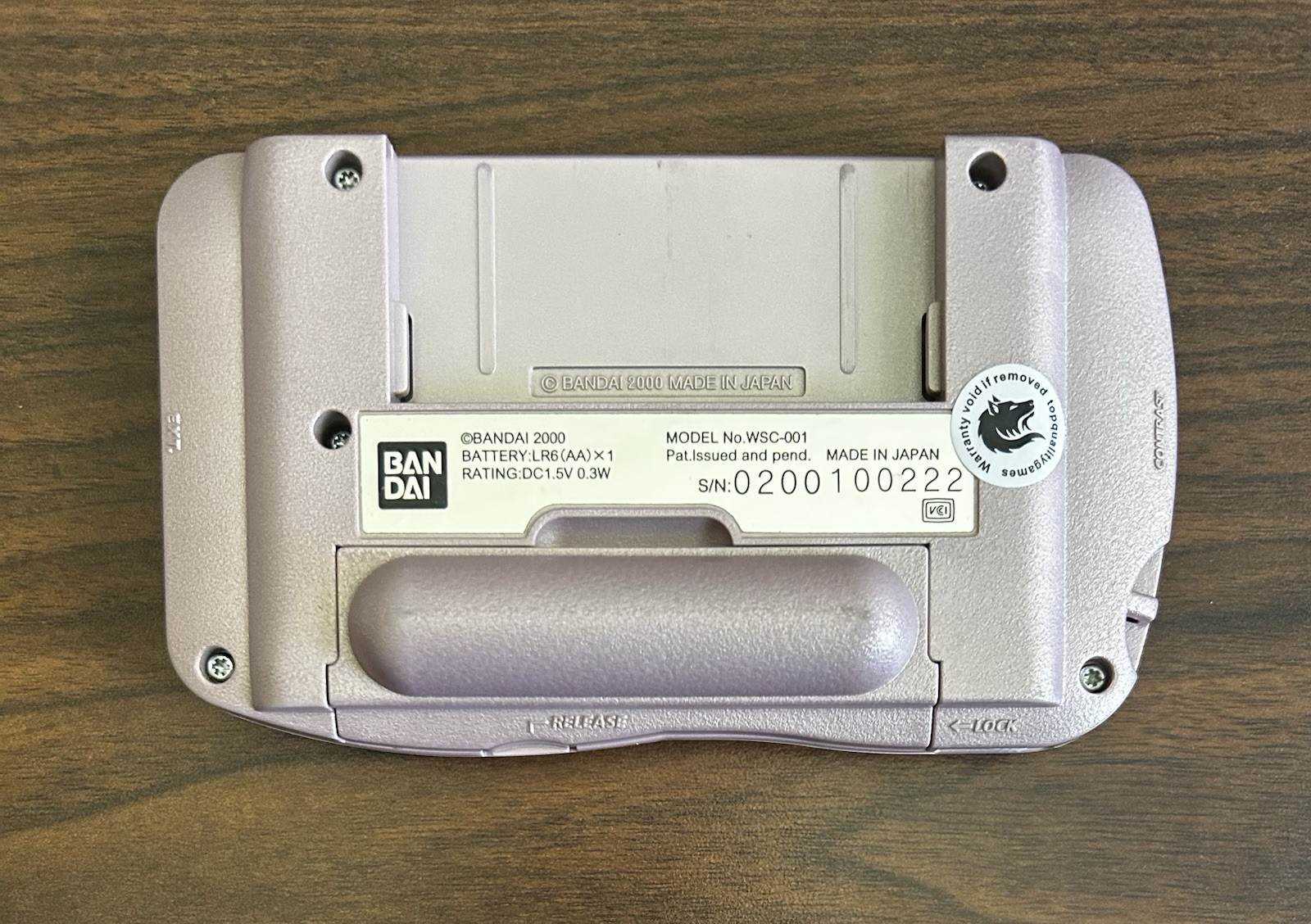 pearl pink Bandai Wonderswan Color WSC w/ Backlit IPS Screen- FAST SHIPPING