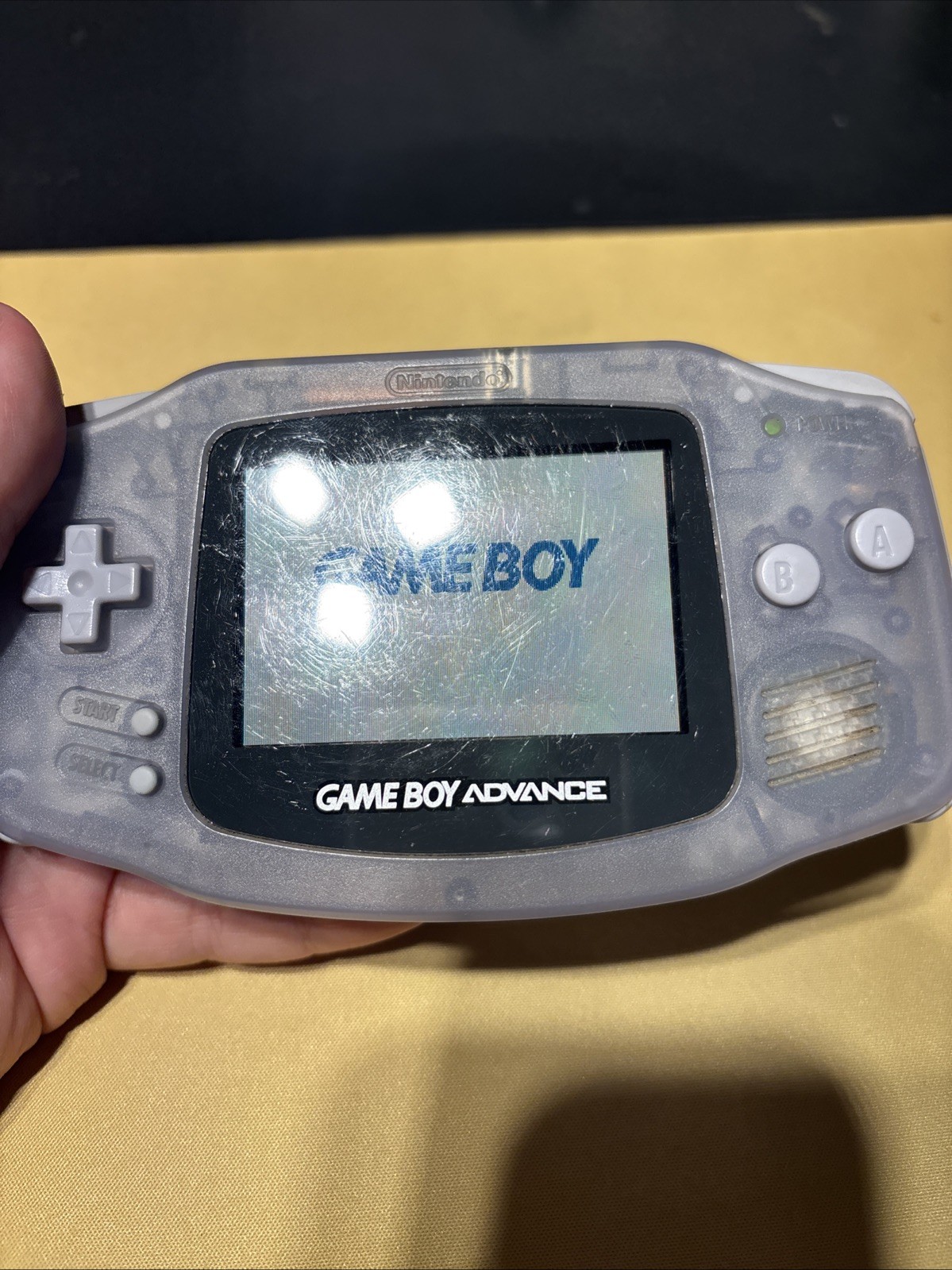 Nintendo Gameboy Advance Glacier Blue Tested Works With 1 Game No Battery Cover
