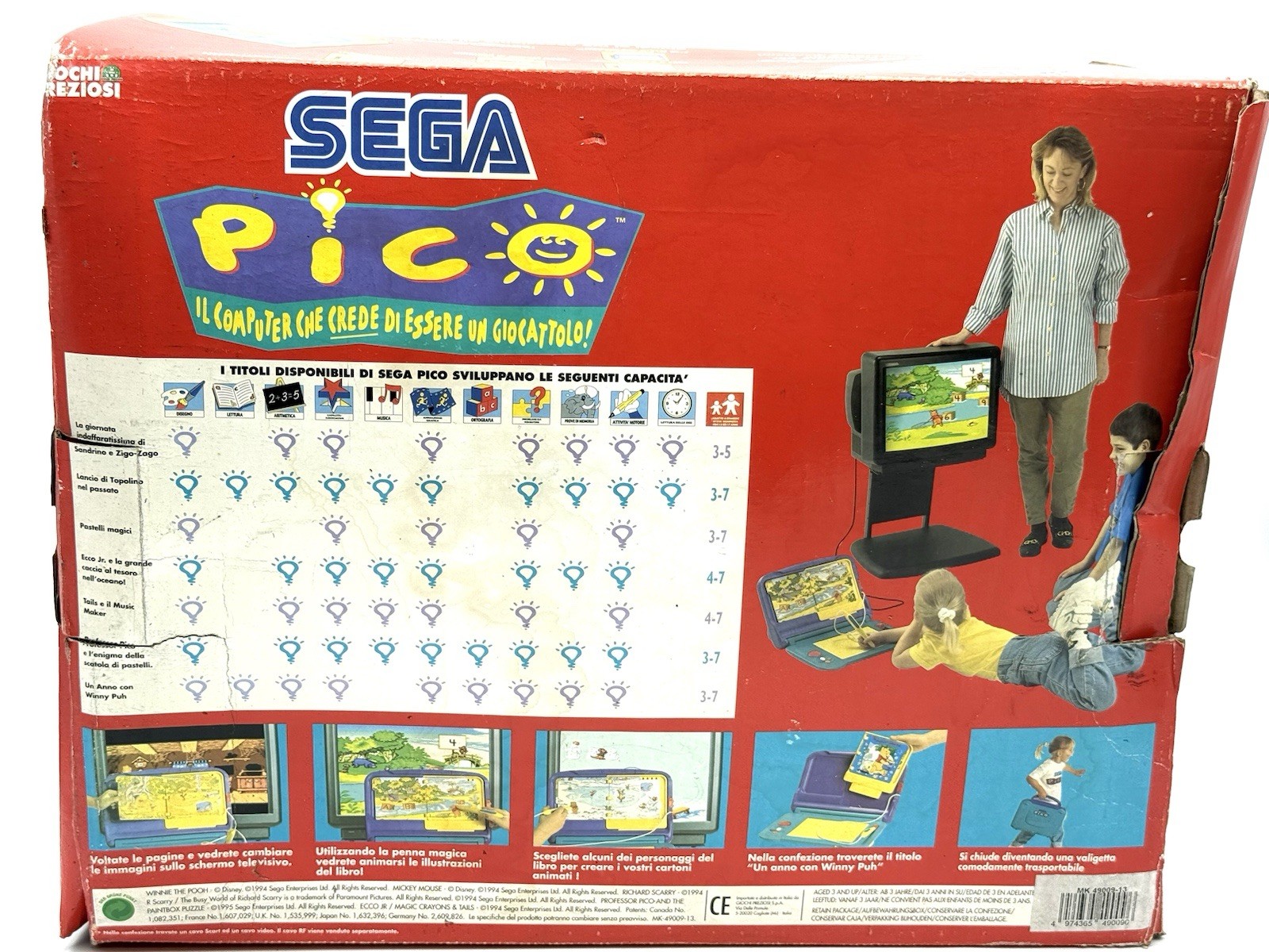 90s VINTAGE Sega Pico Video Game Console NEW OLD STOCK VIDEO GAME RARITY EQ