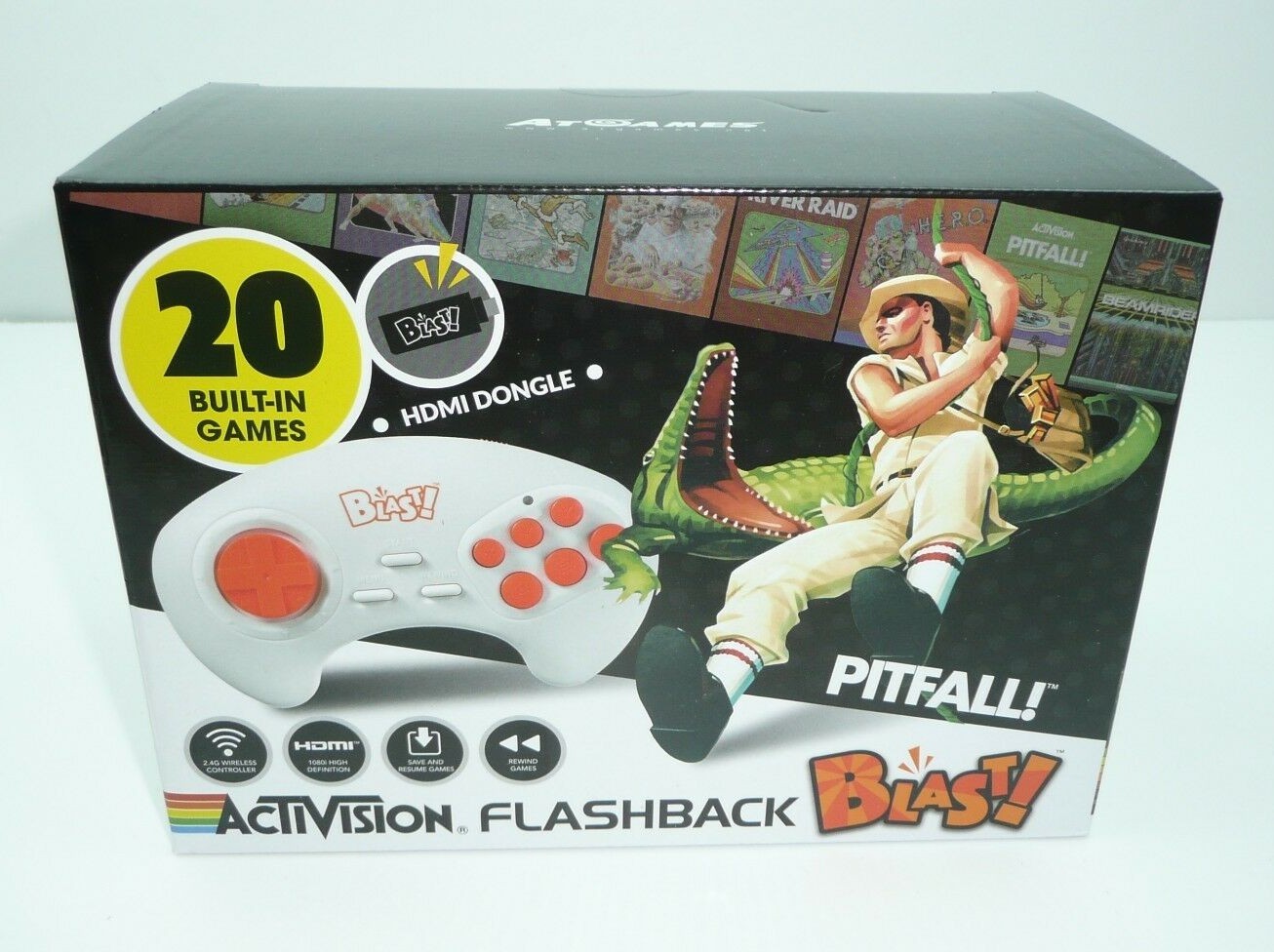 ActiVision Flashback Blast PITFALL 20 Built-In Games Retro Classic HDMI Gaming