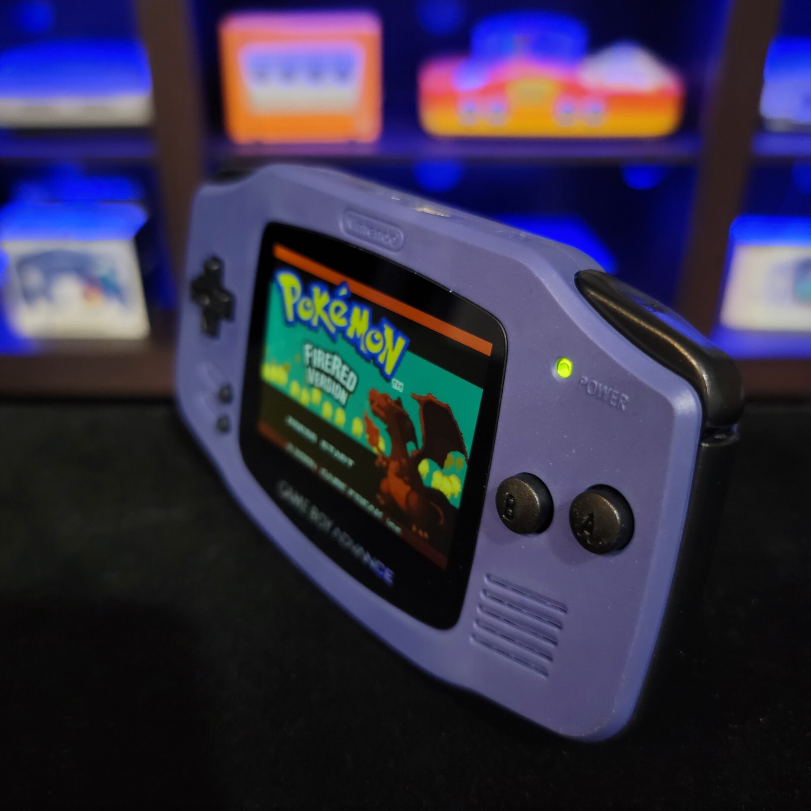 Indigo Game Boy Advance GBA Console with iPS V5 Backlit LCD MOD Console
