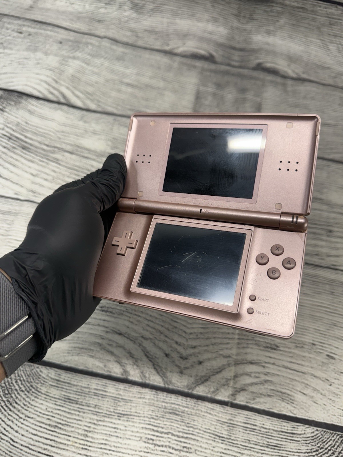 Nintendo DS Lite System Metallic Pink Best Friends Edition Paw Print UNTESTED