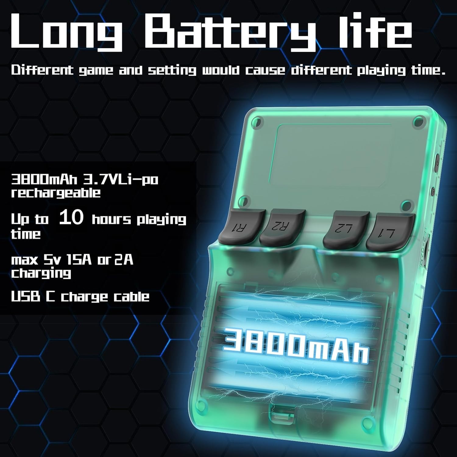 R40S Pro 30,000 in 1 Handheld Game Console, 3.5 inch IPS Screen, 256G TF Card