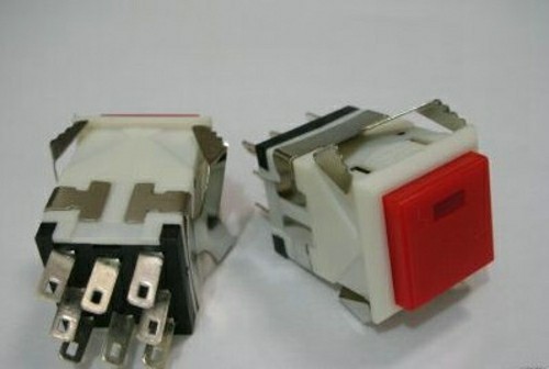 Push Button 3V Led 120V-250V DPDT Latching Switch,RLKD2