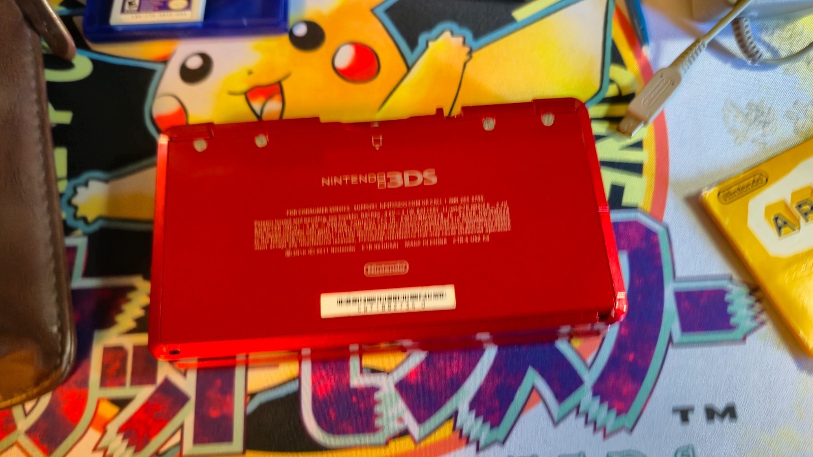 Nintendo 3DS Handheld System + Zelda Carry Case – Flame Red Tested Working