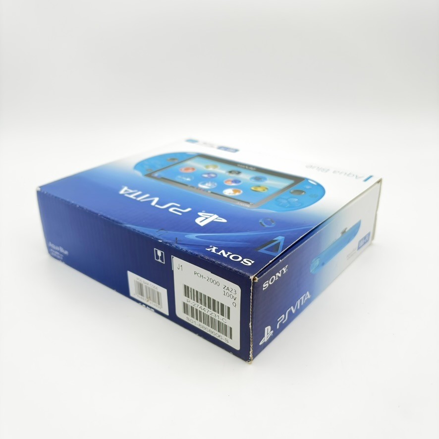 Sony PS Vita Console Aqua Blue Boxed Mint Condition PCH-2000 From Japan WI-FI