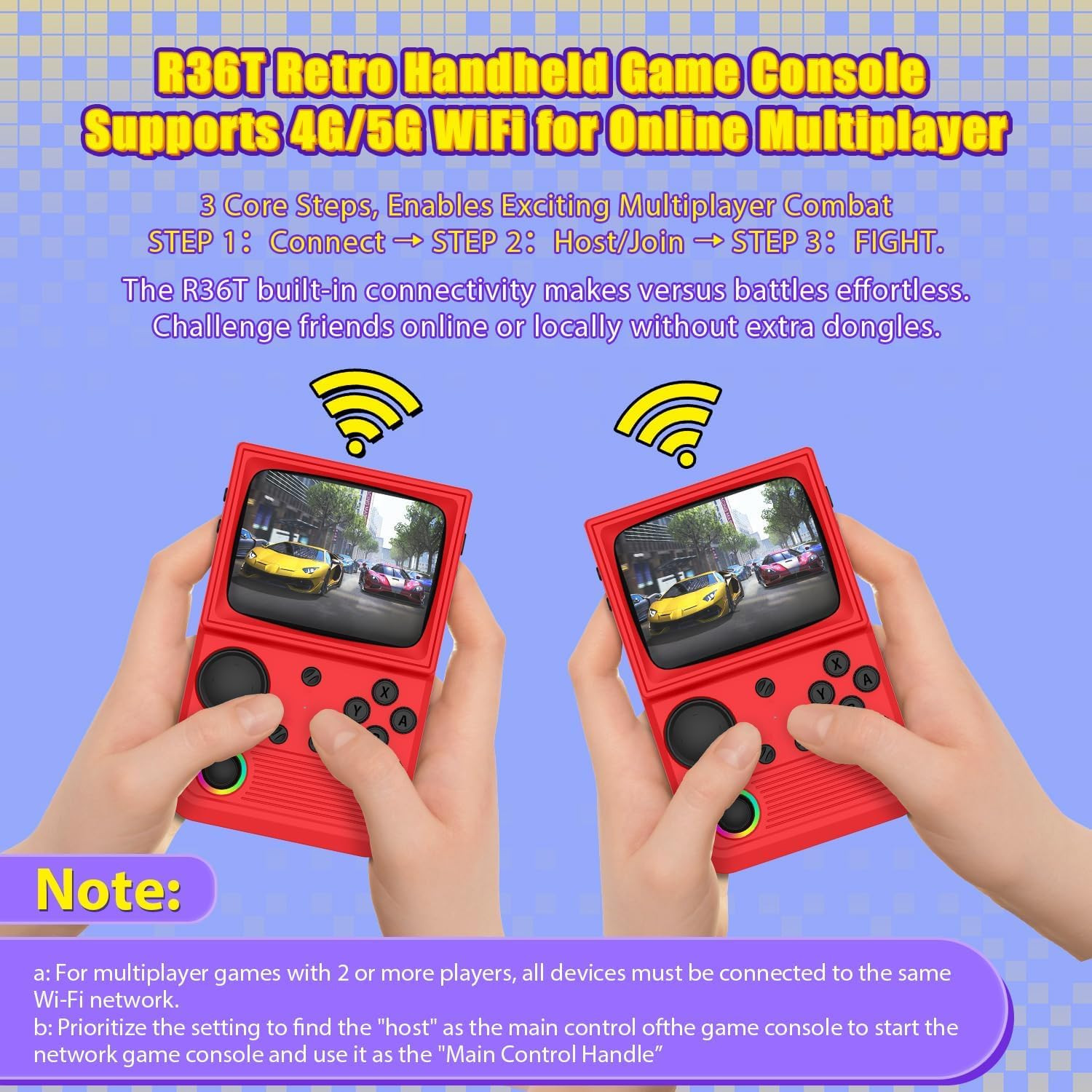 R36T Retro Gaming Console, 3.5”IPS Screen Crt-Inspired, Handheld Game Console 6