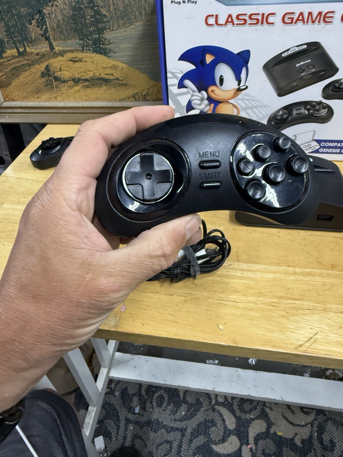 SEGA GENESIS AtGames Classic Game Console 80 Games W/ 2 Controllers Tested
