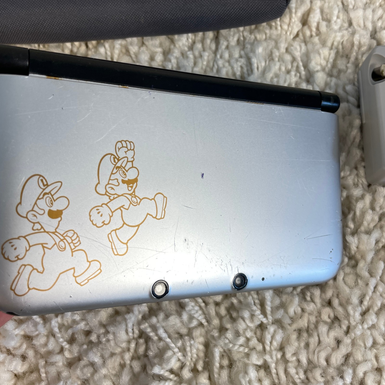 Nintendo 3DS XL Mario & Luigi Dream Team Silver Handheld SPR-001 Tested