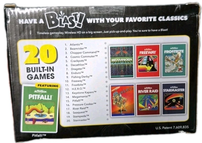 Activision Flashback Blast HDMI 20 Games Pitfall Wireless Retro Open Box Tested