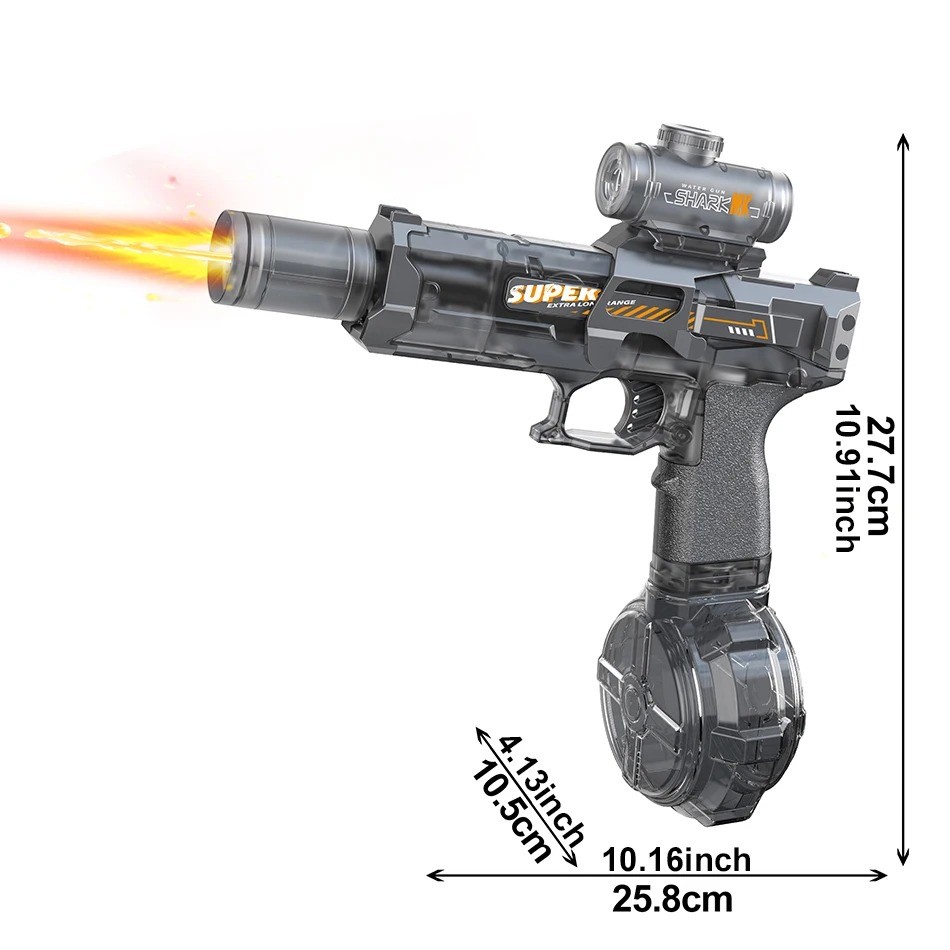 HUIQIBAO Electric Pulse Water Gun Simulated Flame Sensor Light Fully Automatic
