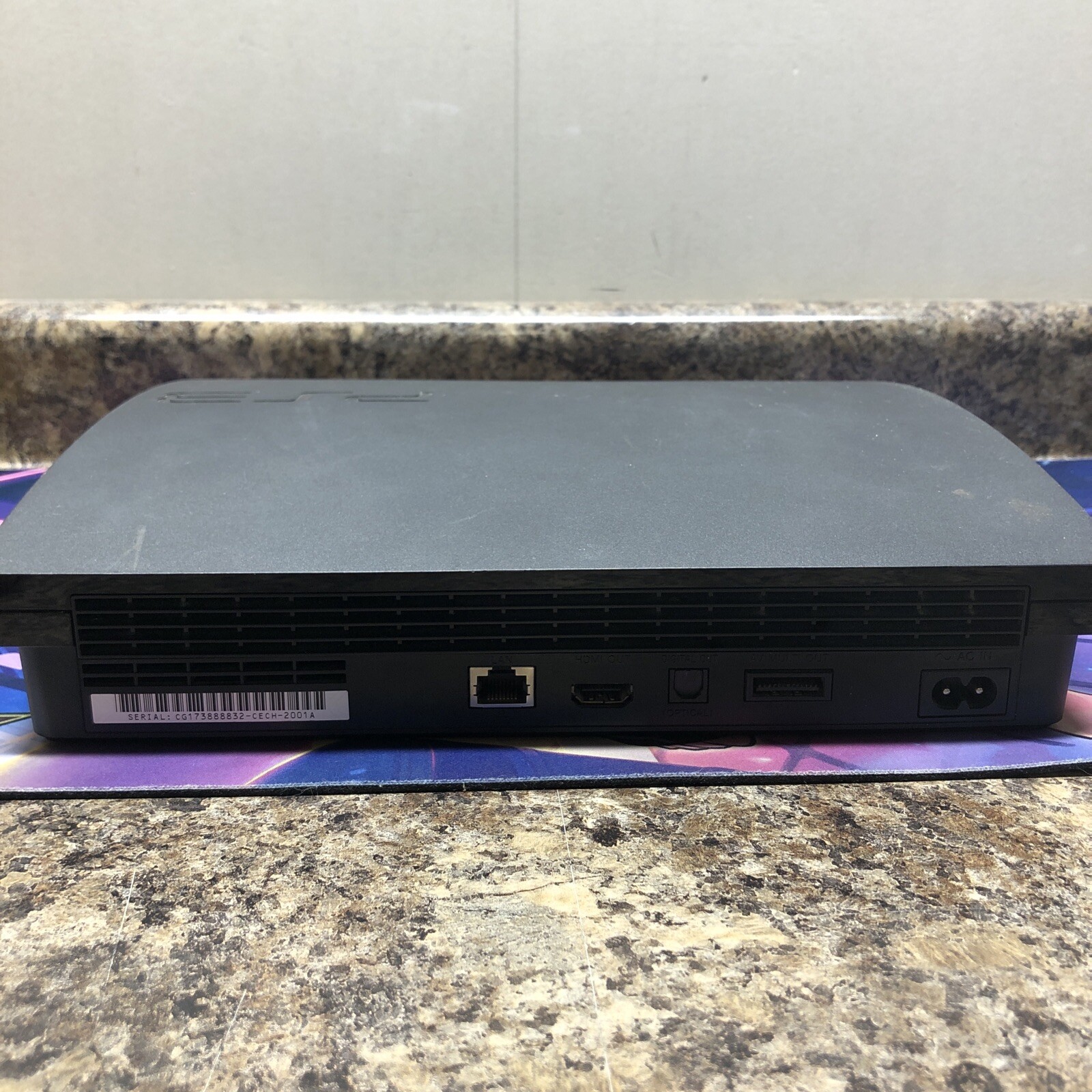 Sony Playstation 3 Slim 150 GB Console Controller, Cables, & 5 Games PS3 #ML40