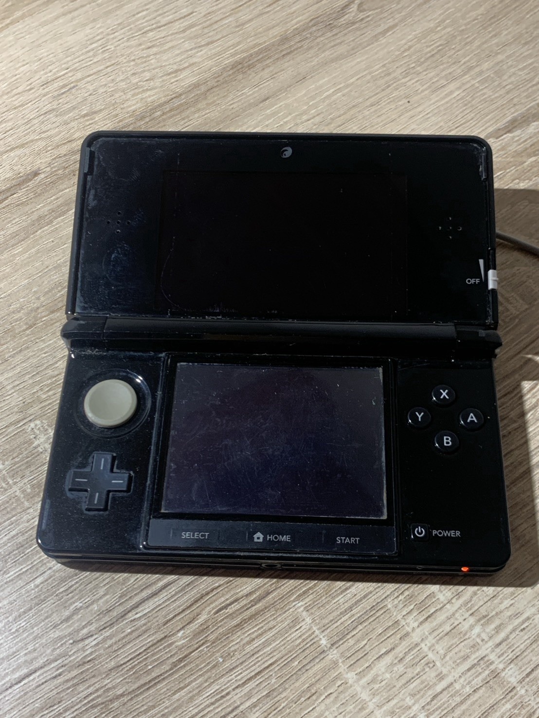 0822 Nintendo 3DS Clear Black For Parts