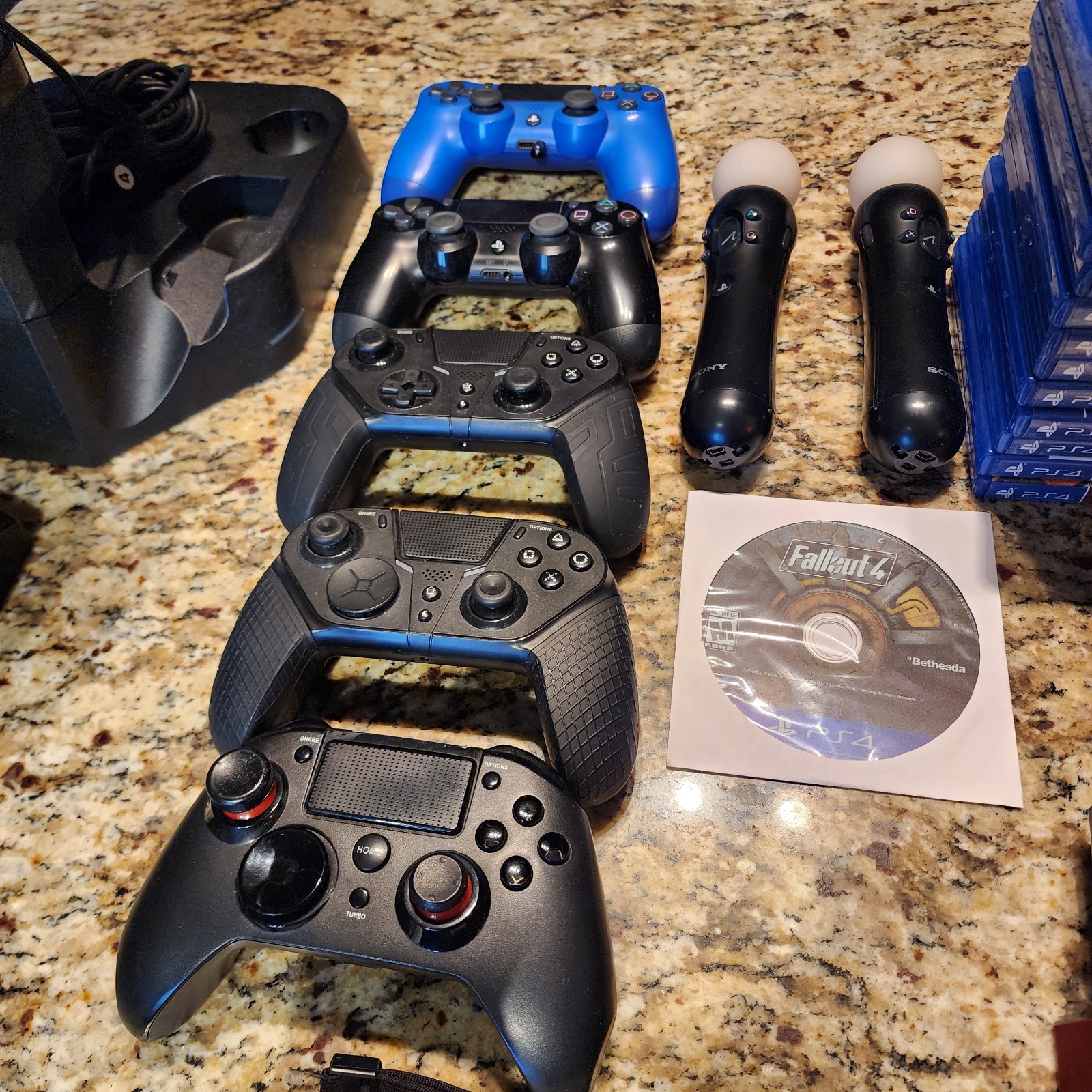 Playstation 4 PRO LOT 1TB CUH-7015B Boxes Controllers PSVR Many Accessories Wow!