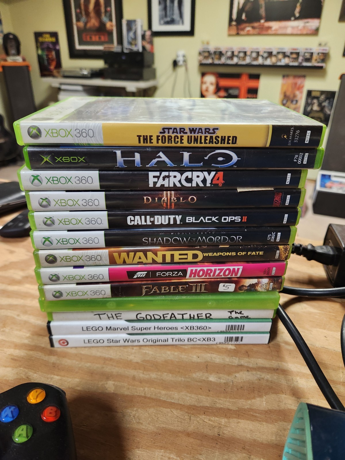 Microsoft Xbox 360 E 500GB Console Gaming System 1538 Blue Controllers Games