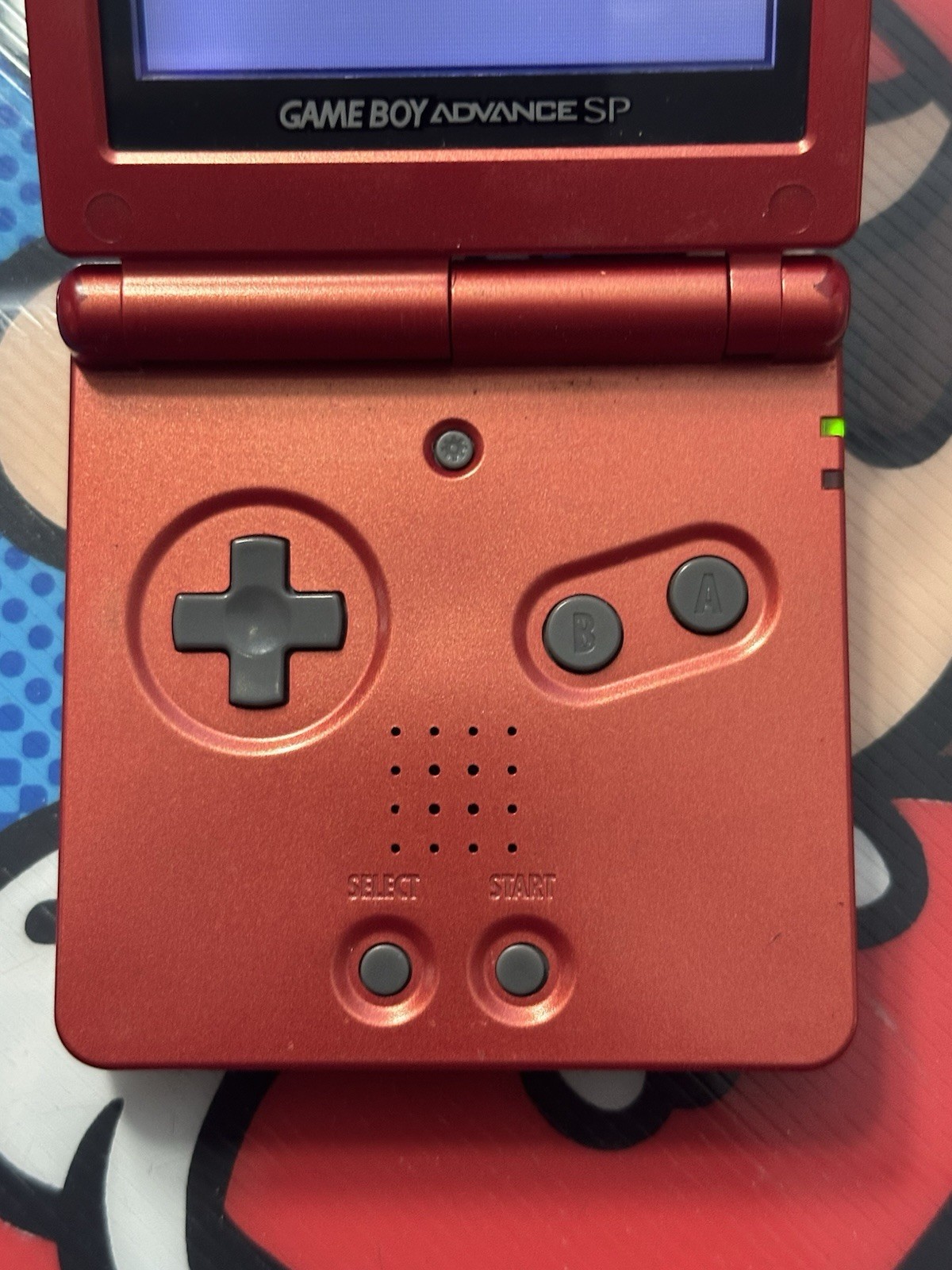 Nintendo Game Boy Advance SP Handheld Game Console AGS-001 Flame Red – Tested