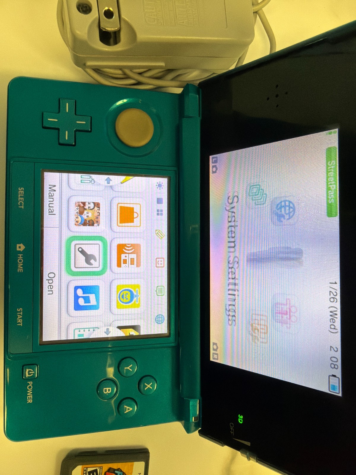 Nintendo 3DS Aqua Blue CTR-001 NTSC-U/C Used
