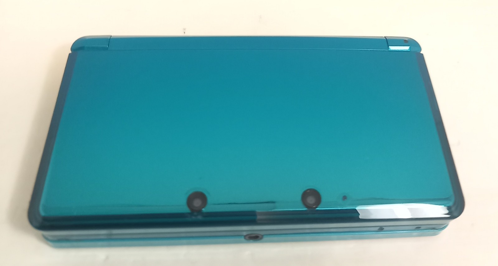 Nintendo 3DS Game Console Aqua Blue color W/ Charger Box Instruction SD card