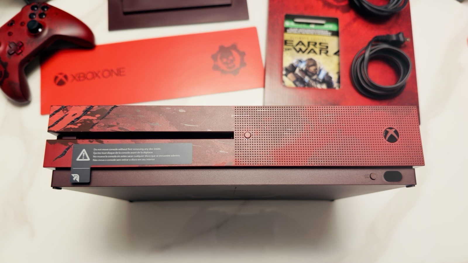 Microsoft Xbox One S Gears of War 4 Limited Edition 2 TB Crimson Red Console
