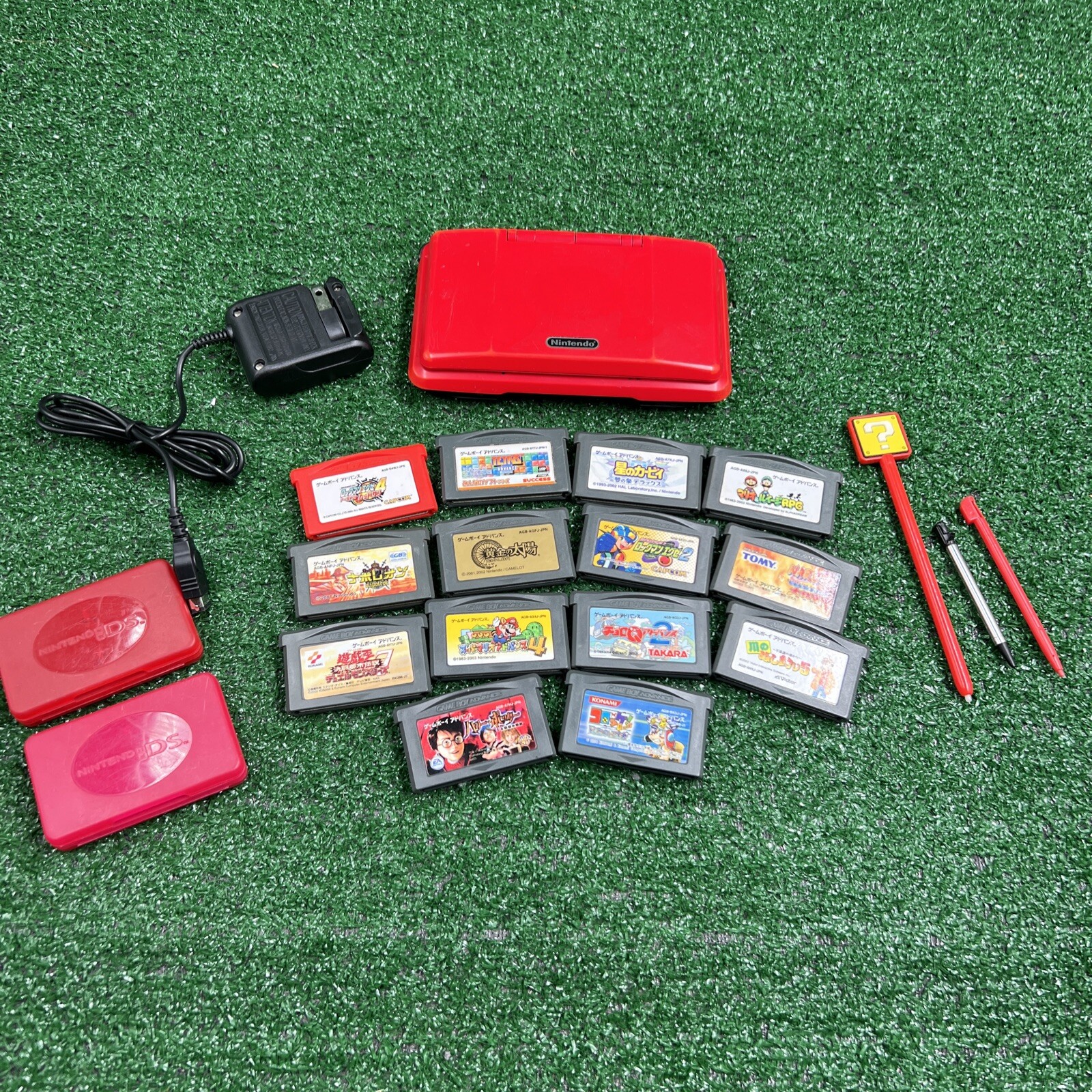 Nintendo DS NTR-001 Japan Import Lava Red Tested Working 14 Import Game