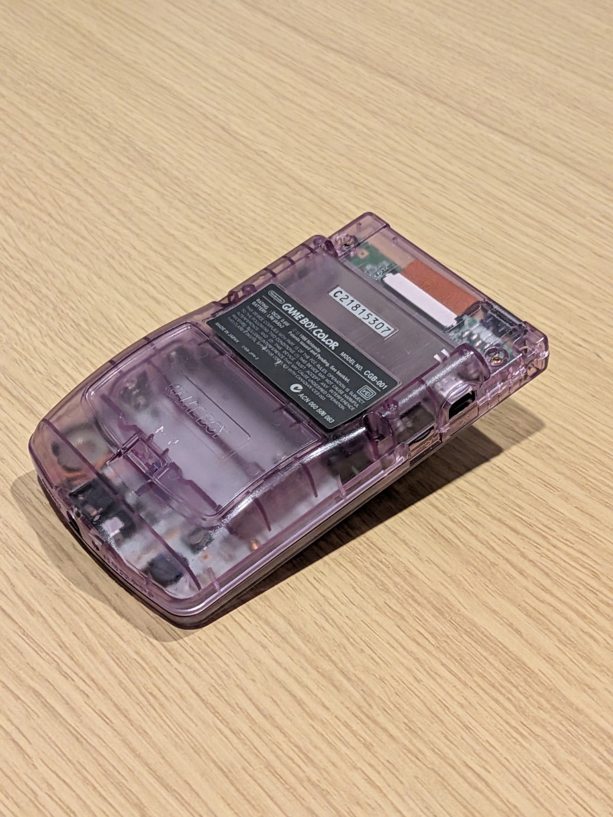 Nintendo Game Boy Color Console – Clear Purple – Tested – Japanese + 4 Games!