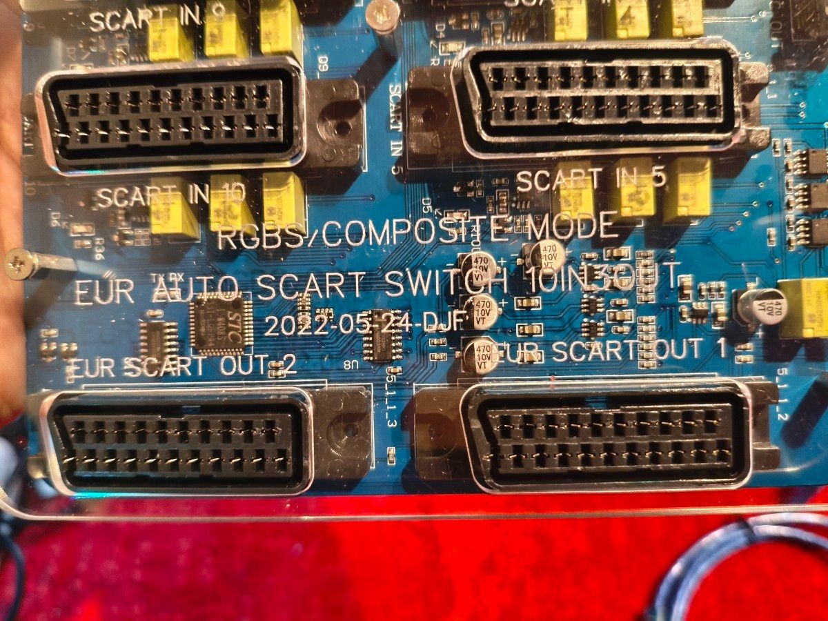 Scart Switch 10 Input 3 Output Automatic Rgb Selector For Retro Game Console JP