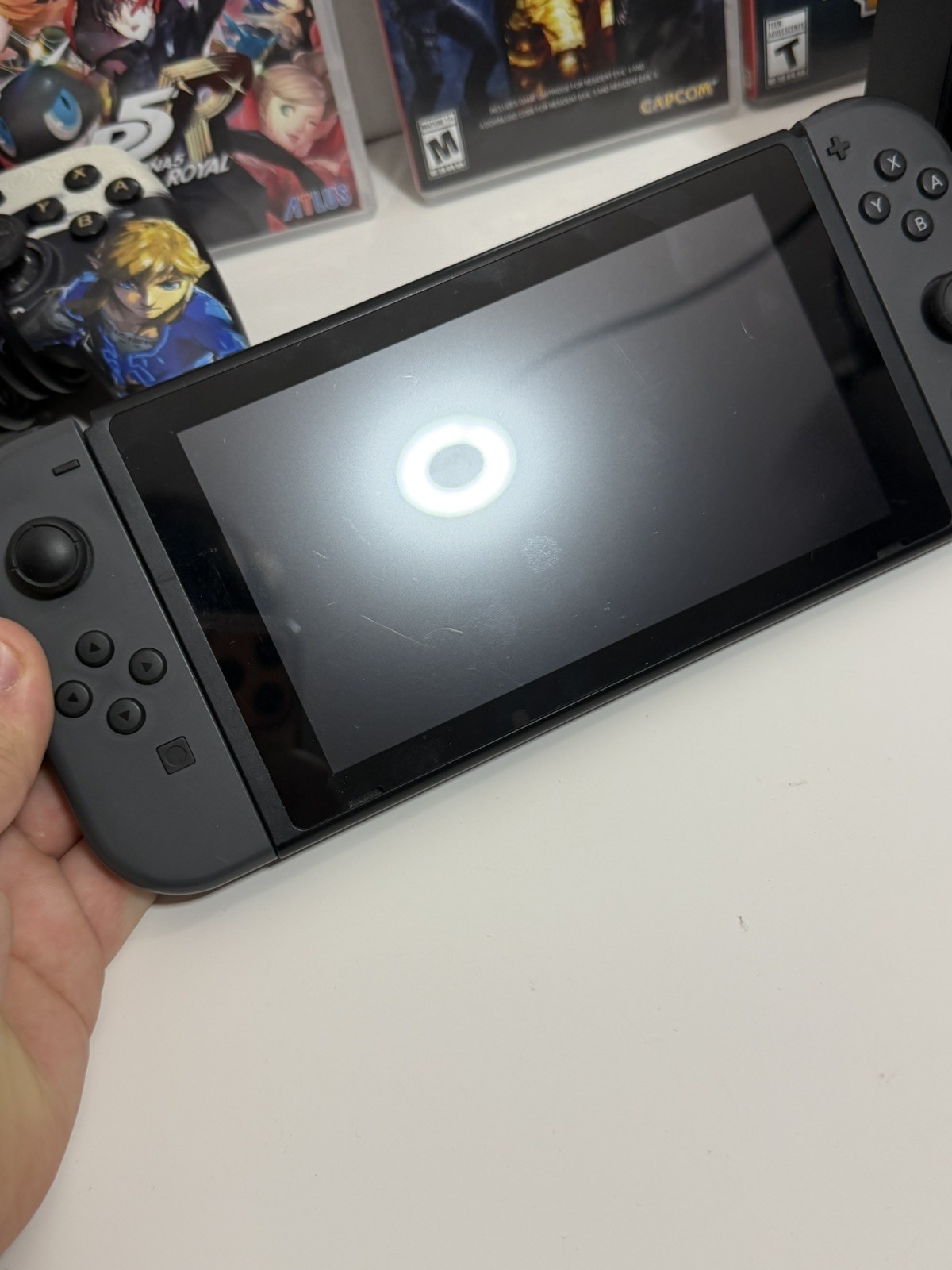Nintendo Switch HAC-001 Console with Dock, Cable, Controller, and Games