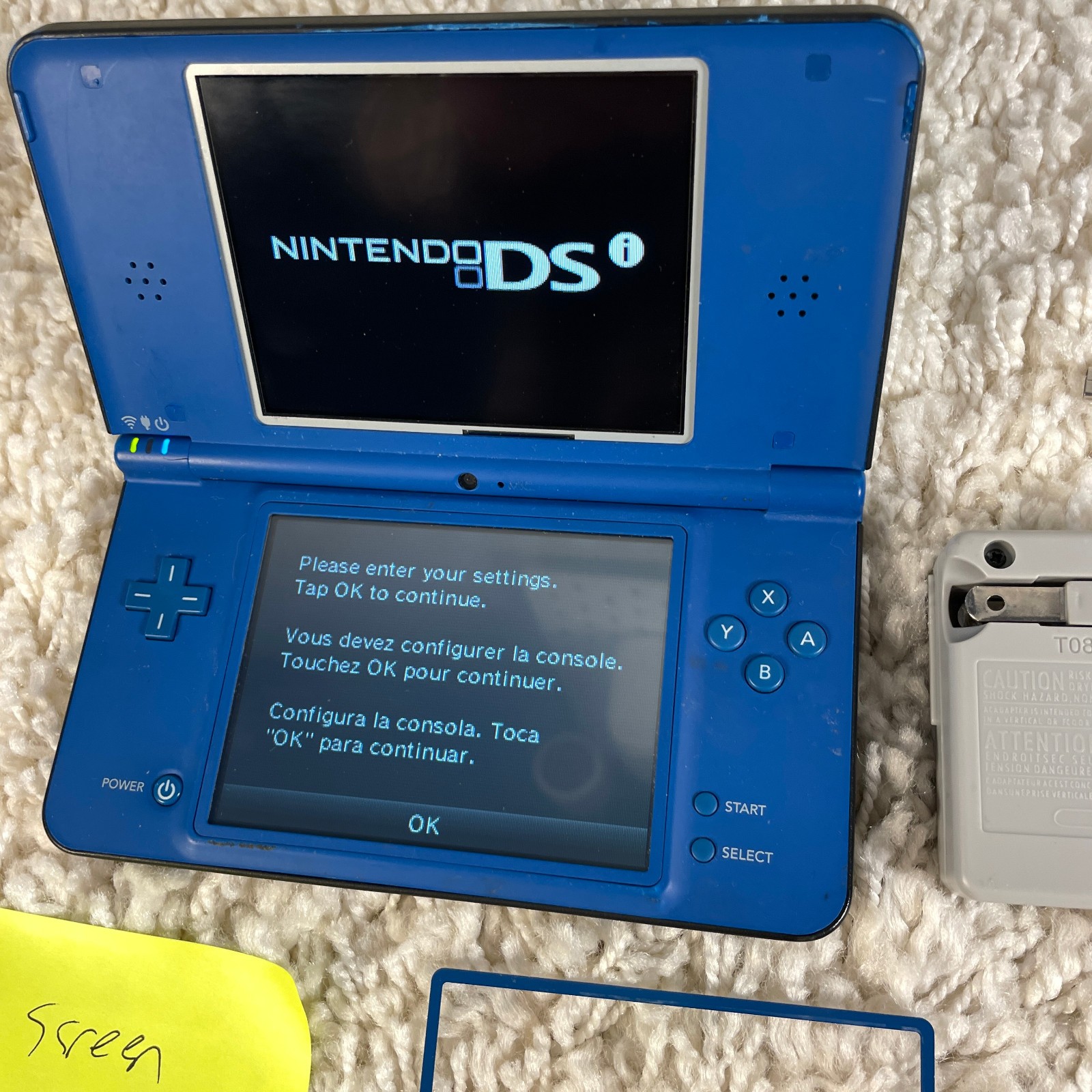 Nintendo DSi XL Midnight Blue Handheld Console System UTL-001 Tested