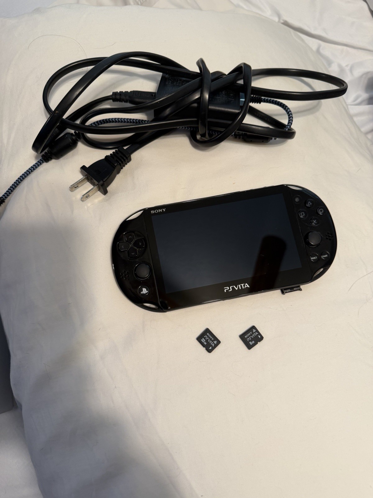 Sony PlayStation Vita Black + 32GB STORAGE Memory Card (and 8GB Extra) + Charger