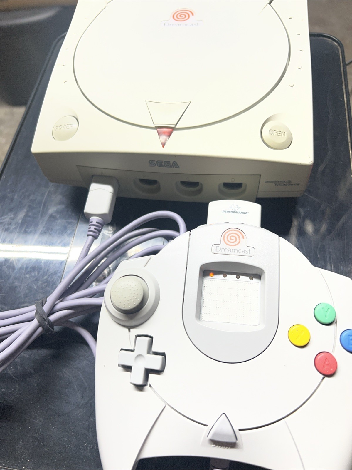 SEGA Dreamcast Console + 2 Controllers & Game! HKT-3020 VGC Tested & Working