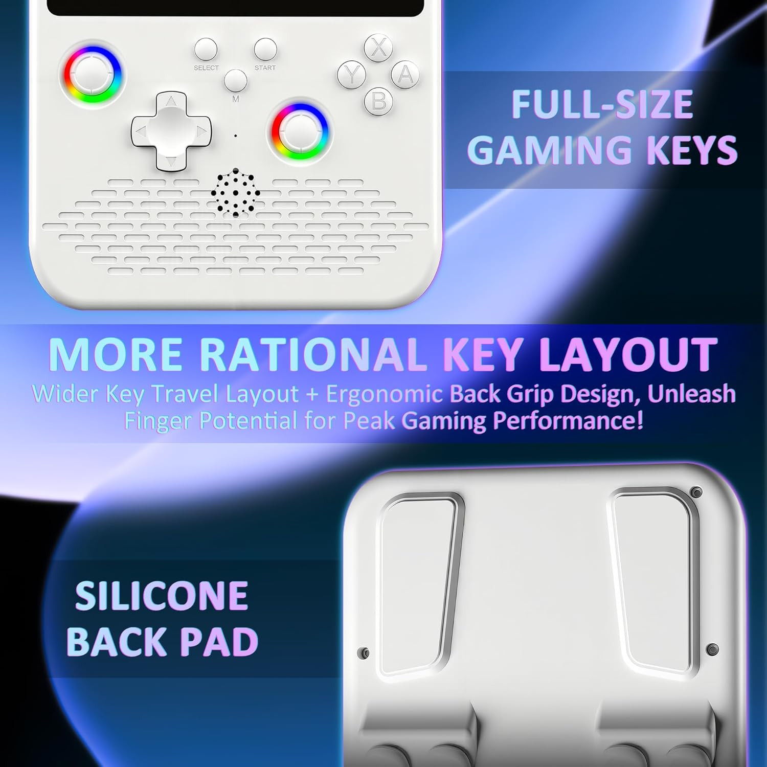 H5 Retro Gaming Console, 5.0 Inch IPS HD Screen Handheld Game Console, 256GB TF