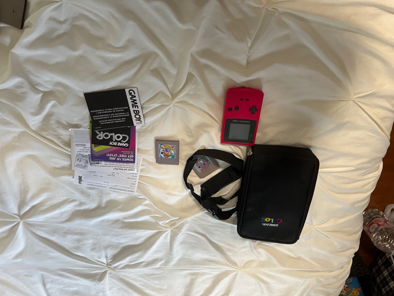 Nintendo Game Boy color with travel case and manual 