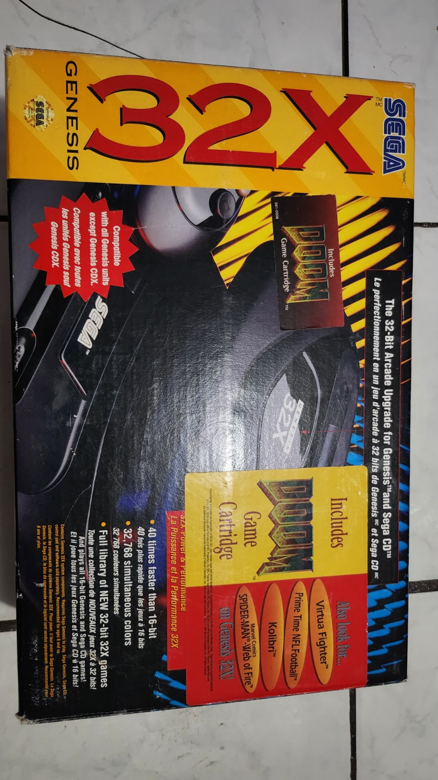 Sega Genesis 32X Rare DOOM Variant MK-84000A With Box And Inserts
