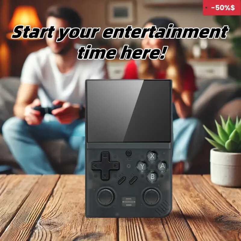 Retro Handheld Gaming Console – 3.5″ IPS HD Screen, USB-C Charging, Large Memory