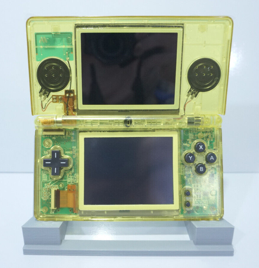 Nintendo DS Lite Transparent Clear Yellow / Black Handheld System