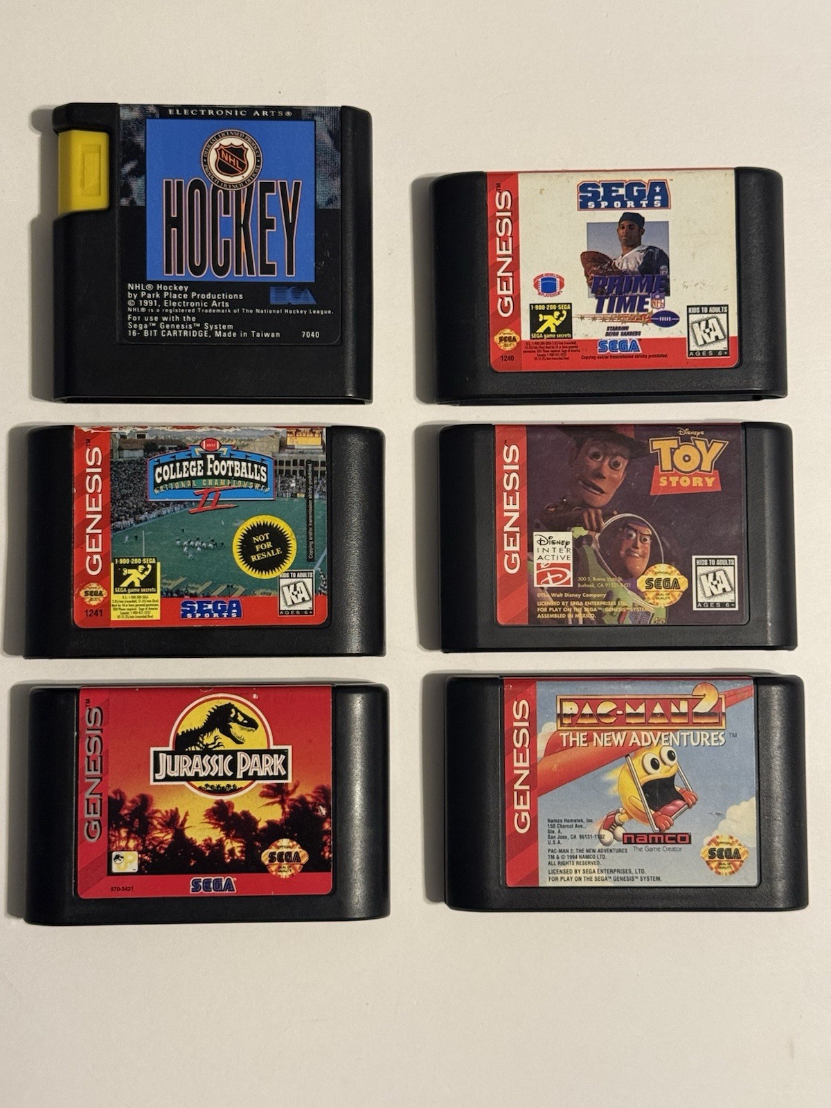 SEGA Genesis II 16MB Console – 6 Games – Cables + 2 Controllers!