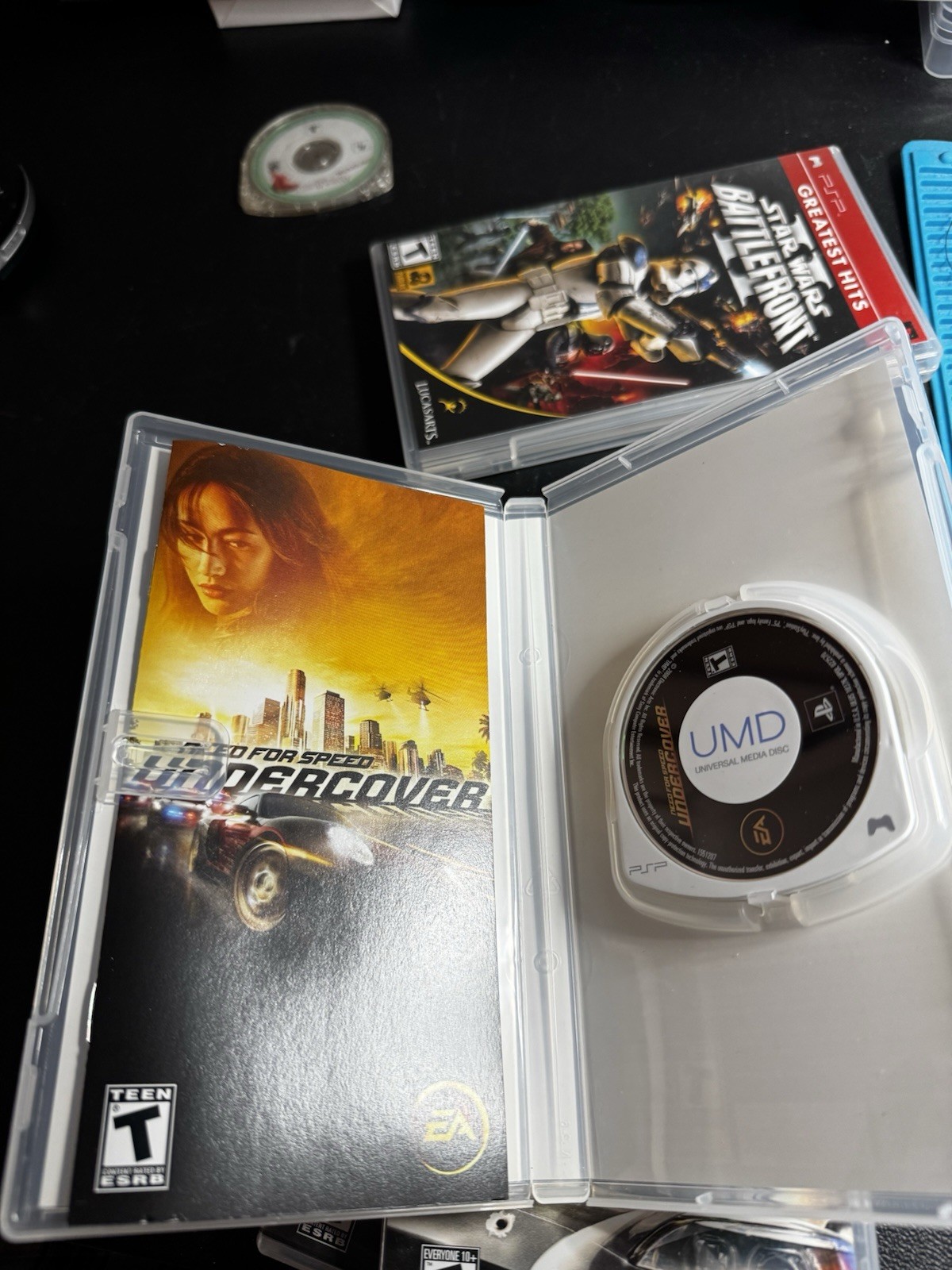 Sony PSP-1001 PlayStation Portable Black W/ Games Manhunt 2 Charger Tested Works