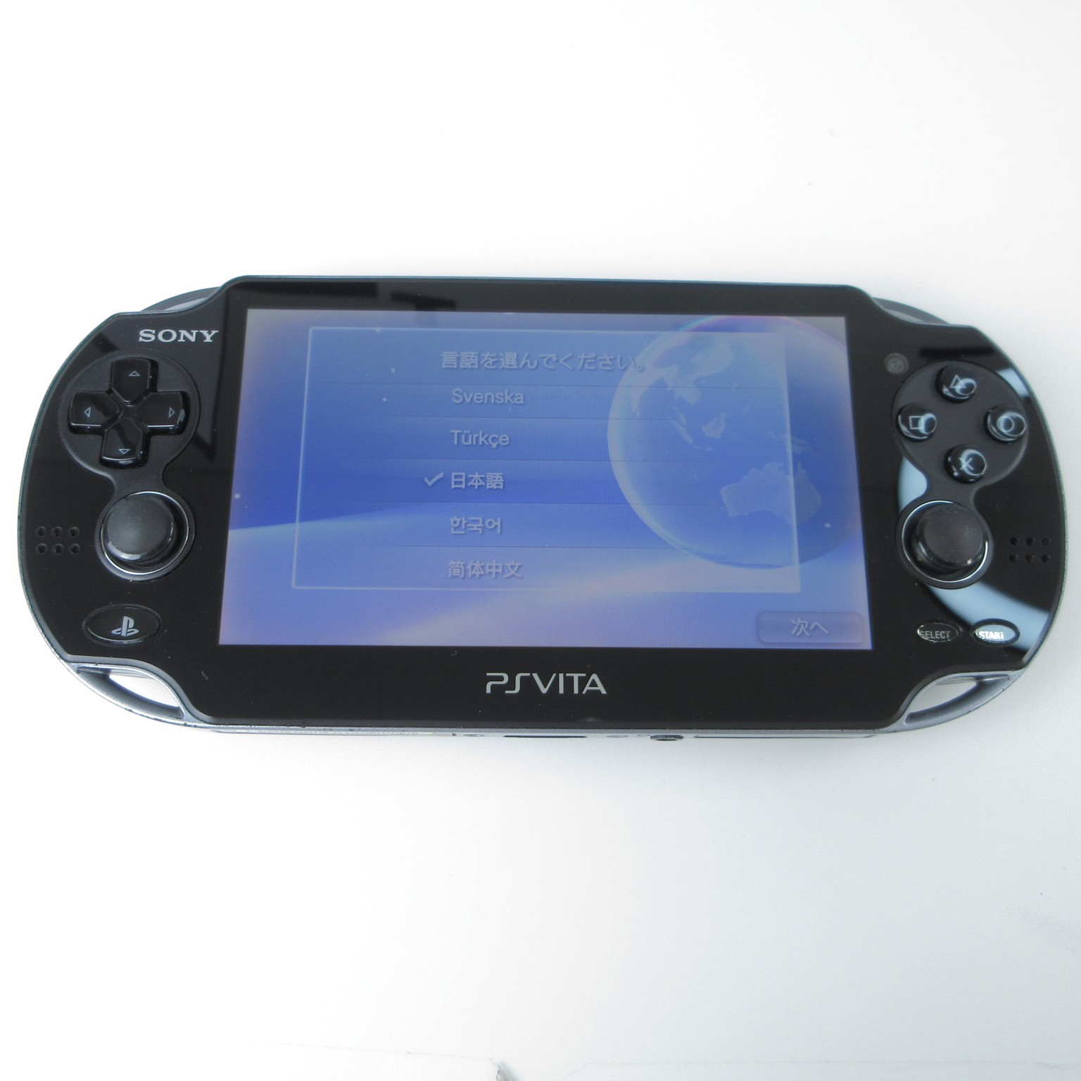【Very Good】Sony PS Vita PCH-1100 Crystal Black 3G/Wi-Fi Model Console #Arr1201/0