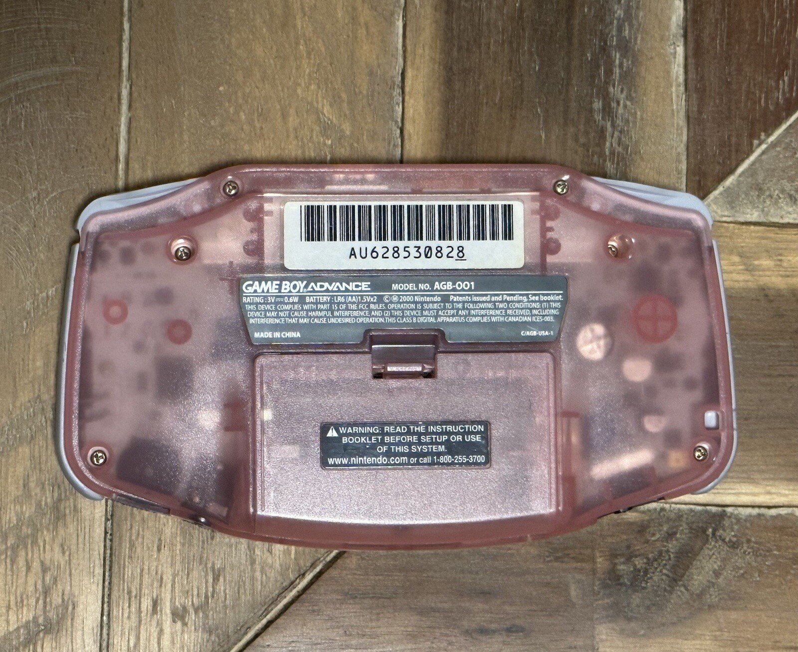 Nintendo Game Boy Advance Pink AGB-001 w/3 games and carry case TESTED & WORKS