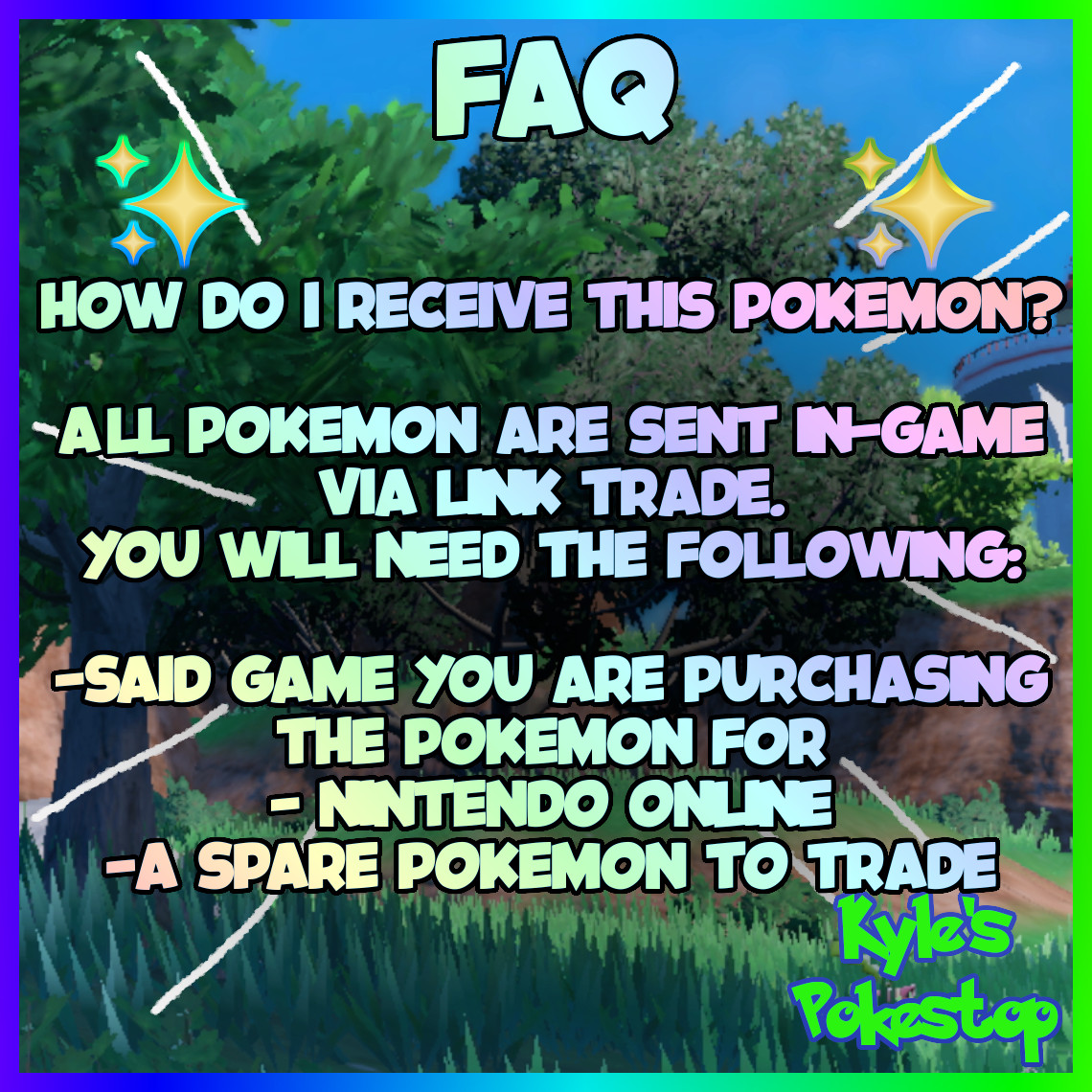 6IV CUSTOM POKEMON ✨ SHINY/NON-SHINY ✨ ITEM, EVS, IVS, ETC | SWORD & SHIELD SWSH