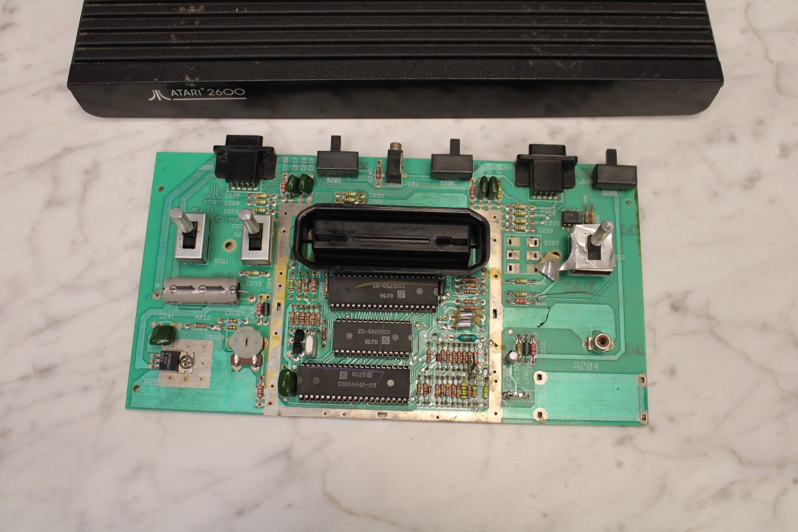 Atari 2600 4 Switch Circuit Board, console top black vader lot for Parts