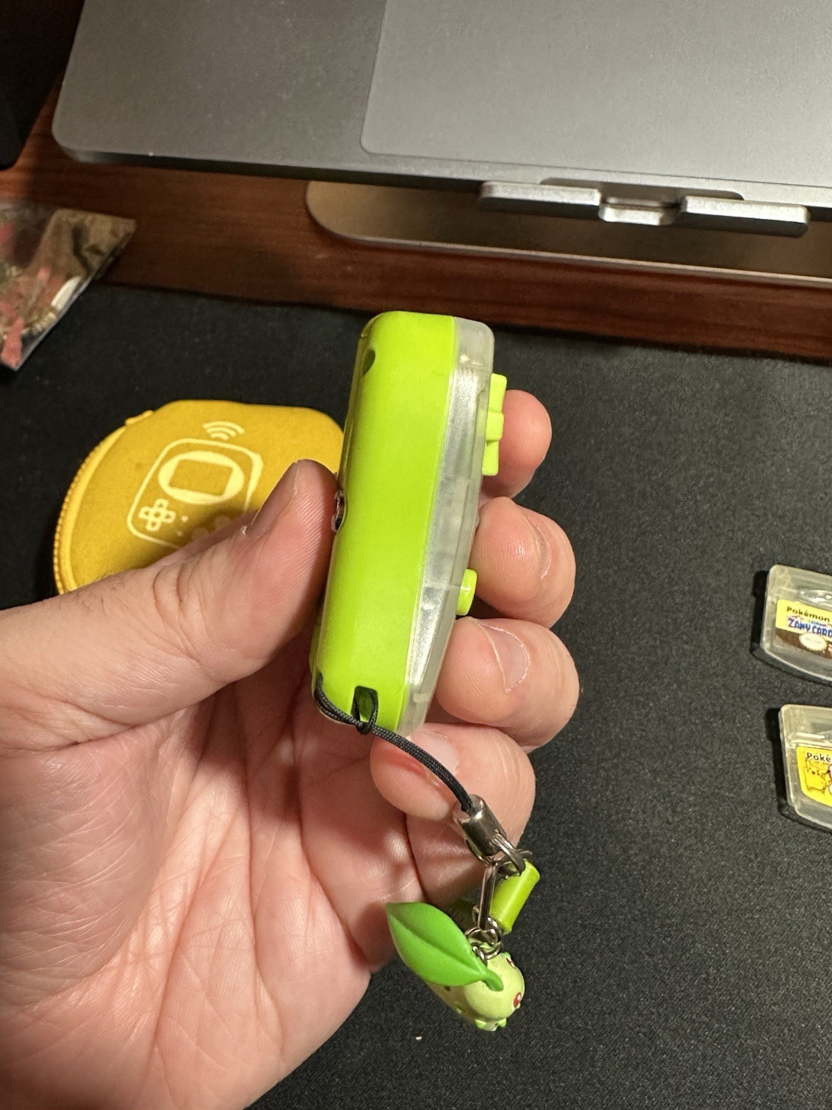 Pokémon Mini Console MIN-001 Chikorita Green W/ 2 Games, Soft case, Charm – US