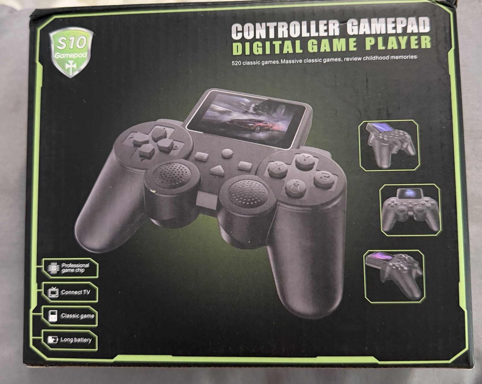 S10 Handheld Gamepad Controller Video Game Player, Black, 520 Built-In Games